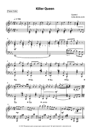 Sheet music, chords Queen - Killer Queen