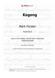 Sheet music, chords Mark Forster - Kogong