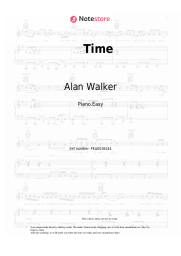 Sheet music, chords Alan Walker, Hans Zimmer - Time
