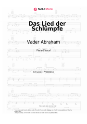 Sheet music, chords Vader Abraham - Das Lied der Schlümpfe