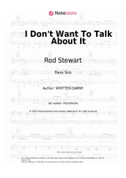 Sheet music, chords Rod Stewart - I Don't Want To Talk About It