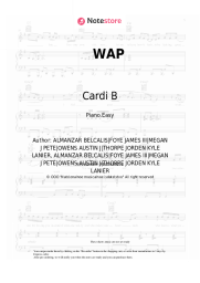 Sheet music, chords Cardi B, Megan Thee Stallion - WAP