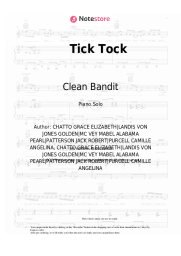 Sheet music, chords Clean Bandit, Mabel, 24kGoldn - Tick Tock