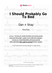Sheet music, chords Dan + Shay - I Should Probably Go To Bed