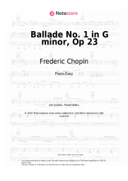 Sheet music, chords Frederic Chopin - Ballade No. 1 in G minor, Op 23