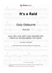 Sheet music, chords Ozzy Osbourne - It's a Raid
