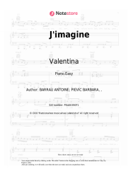 Sheet music, chords Valentina - J'imagine