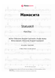 Sheet music, chords Statuskill, Adler Kotsba - Мамасита