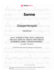 Sheet music, chords Glasperlenspiel, Moe Phoenix - Sonne