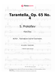 Sheet music, chords S. Prokofiev - Tarantella, Op. 65 No. 4
