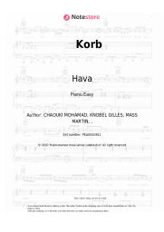Sheet music, chords Hava - Korb