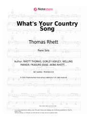 Sheet music, chords Thomas Rhett - What's Your Country Song