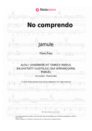 Sheet music, chords Jamule, Capital Bra - No comprendo