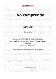 Sheet music, chords Jamule, Capital Bra - No comprendo