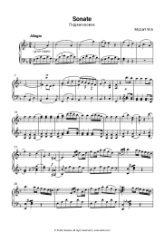 Sheet music, chords Wolfgang Amadeus Mozart - Piano Sonata No. 12 in F Major, K. 332: I. Allegro