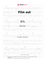 Sheet music, chords BTS - Film out