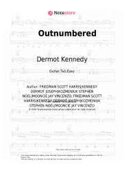 Sheet music, chords Dermot Kennedy - Outnumbered