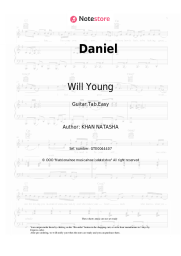 Sheet music, chords Will Young - Daniel