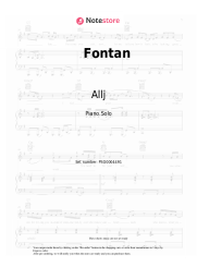 Sheet music, chords Allj - Fontan