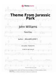 Sheet music, chords John Williams - Theme From Jurassic Park