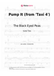 Sheet music, chords The Black Eyed Peas - Pump It (from  'Taxi 4')