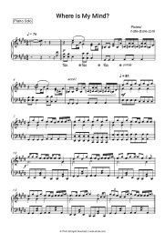Sheet music, chords Pixies - Where Is My Mind? (from 'Fight Club')