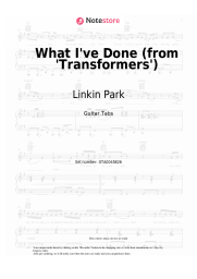 Sheet music, chords Linkin Park - What I've Done (from 'Transformers')