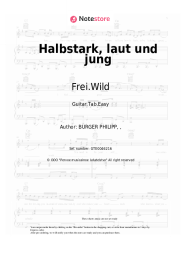 Sheet music, chords Frei.Wild - Halbstark, laut und jung