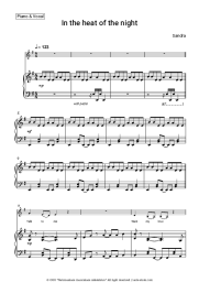 Sheet music, chords Sandra - In the heat of the night