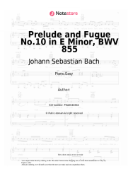 Sheet music, chords Johann Sebastian Bach - Prelude and Fugue No.10 in E Minor, BWV 855