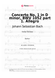 Sheet music, chords Johann Sebastian Bach - Concerto No. 1 in D minor, BWV 1052 part 1. Allegro