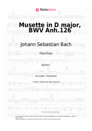 undefined Johann Sebastian Bach - Musette in D major, BWV Anh.126