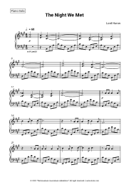 Sheet music, chords Lord Huron - The Night We Met