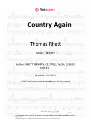 Sheet music, chords Thomas Rhett - Country Again