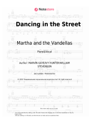 Sheet music, chords Martha and the Vandellas - Dancing in the Street