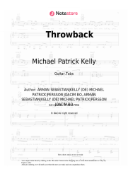 Sheet music, chords Michael Patrick Kelly - Throwback