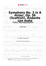 Sheet music, chords Felix Mendelssohn - Symphony No. 3 in A minor, Op. 56 (Scottish), Andante con moto