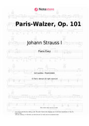 Sheet music, chords Johann Strauss I - Paris-Walzer, Op. 101