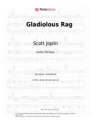 Sheet music, chords Scott Joplin - Gladiolous Rag