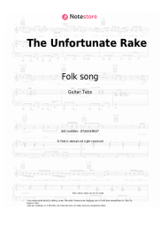 Sheet music, chords Folk song - The Unfortunate Rake