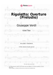 Sheet music, chords Giuseppe Verdi - Rigoletto: Overture (Preludio)