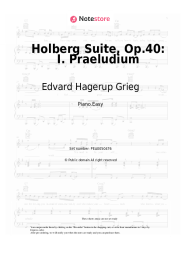 Sheet music, chords Edvard Hagerup Grieg - Holberg Suite, Op.40: I. Praeludium
