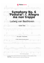 Sheet music, chords Ludwig van Beethoven - Symphony No. 6 ‘Pastoral’: I. Allegro ma non troppo