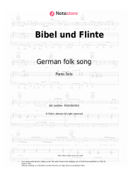 Sheet music, chords German folk song - Bibel und Flinte