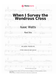 Sheet music, chords Isaac Watts, Christian hymnody - When I Survey the Wondrous Cross