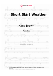 Sheet music, chords Kane Brown - Short Skirt Weather