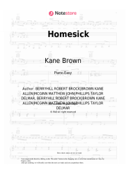 Sheet music, chords Kane Brown - Homesick