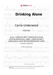 Sheet music, chords Carrie Underwood - Drinking Alone
