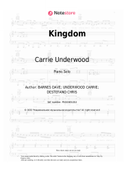 Sheet music, chords Carrie Underwood - Kingdom