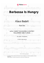 Sheet music, chords Klaus Badelt - Barbossa Is Hungry